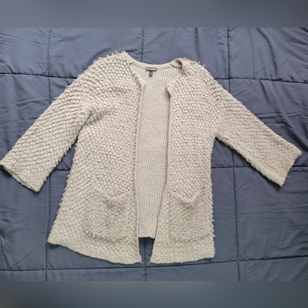 Express oversized cardigan shag knit